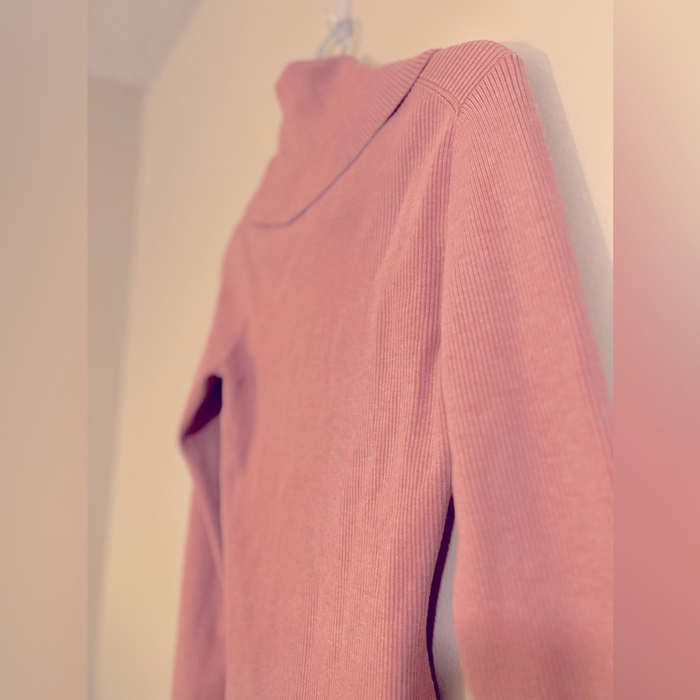 Medium INC Pink Cowl Neck Sweater - Picture 5 of 6